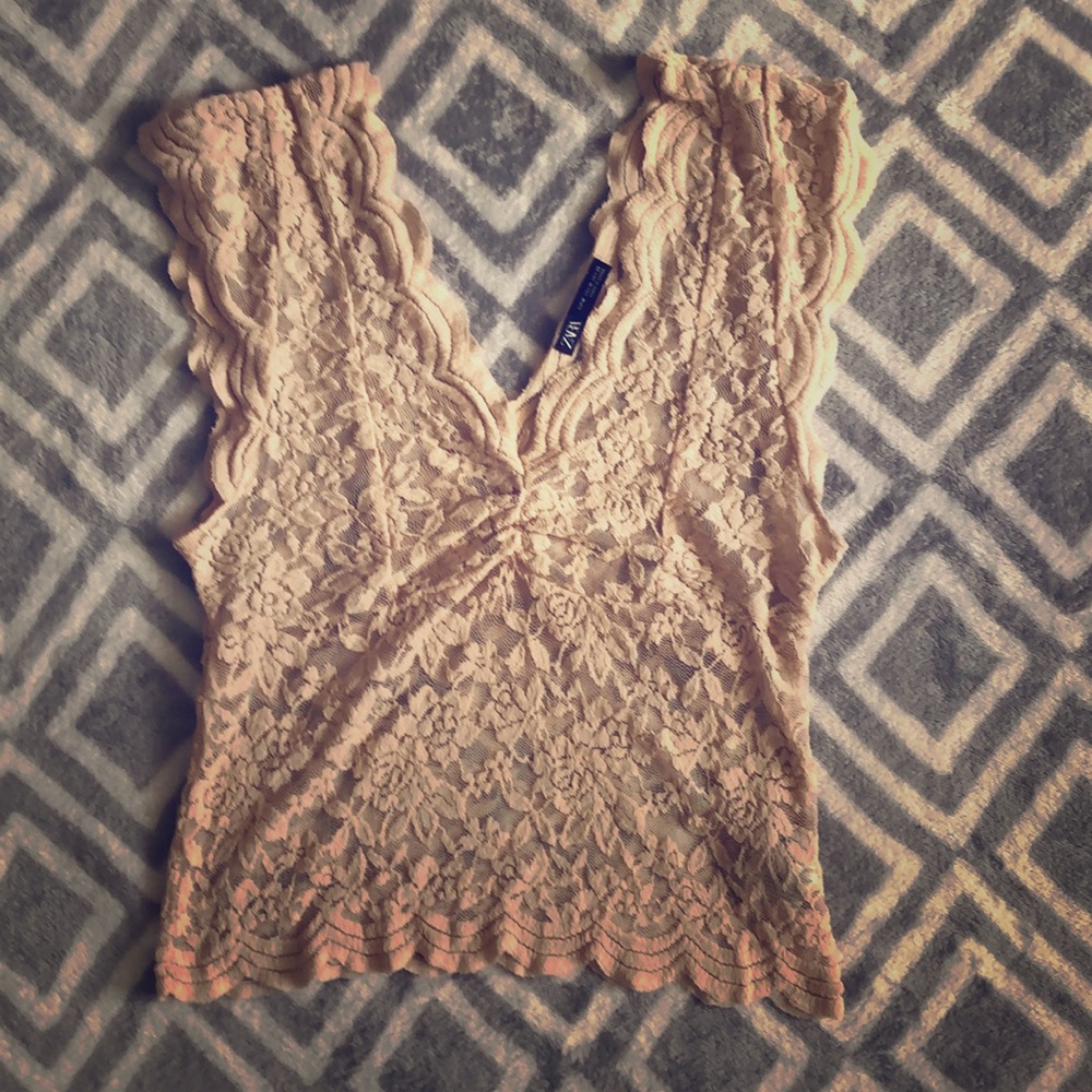 Zara Light Blush Crop Top